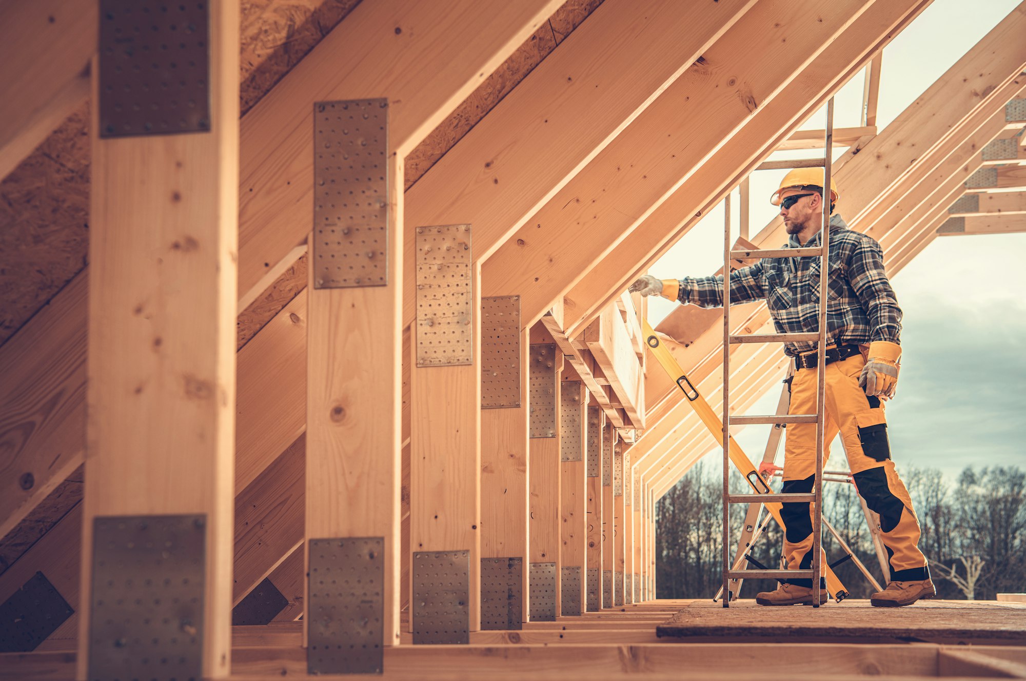 Residential Building Wooden Construction Job